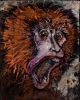 Screaming Monkey | Mixed Media by Rosemary Feit Covey. Item made of wood & metal