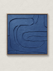 Navy Blue Geometric Wall Art | Mixed Media in Paintings by Berezart. Item made of canvas with paper works with boho & minimalism style