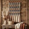 Handwoven Cotton Wall Hanging, Boho Fiber Art Decor | Macrame Wall Hanging in Wall Hangings by Sarmal Design. Item composed of wool and metal in boho or minimalism style