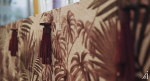 Burgundy Tropicalia | Wallpaper by Habitat Improver - Furniture Restyle and Applied Arts | Hotel Estrela de Fatima in Fátima