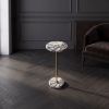 Calacatta Viola Marble Side Table,Round Stone Accent Table | End Table in Tables by Stonetic. Item composed of marble compatible with contemporary style