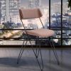 Ibsen Miss Grey Fabric Chair with Elegant Steel Frame | Dining Chair in Chairs by GREYGE. Item made of walnut with cotton
