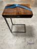 Epoxy End Table, Resin Wood Side Table Top | Tables by Innovative Home Decors. Item composed of wood in country & farmhouse or art deco style