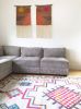 Handwoven Diptych Tapestry | Wall Hangings by Estudio Zanny. Item made of cotton with fiber