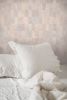 Mother of Pearl Wallpaper in Blush | Wall Treatments by Eso Studio Wallpaper & Textiles. Item made of paper works with boho & minimalism style