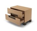 Lotus II Nightstand | Storage by Greg Sheres. Item made of oak wood with bronze works with minimalism & contemporary style