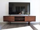 70 inch Custom handmade solid walnut media console cabinet | Storage by GideonRettichWoodworker