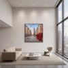 Original Impasto Oil Painting - Edinburgh Royal Mile Streets | Oil And Acrylic Painting in Paintings by Dynasty Artisan. Item composed of linen in contemporary or eclectic & maximalism style