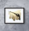 Smith & Wesson Gold. Pop art, Dada original painting. | Drawing in Paintings by Oplyart. Item made of paper works with minimalism & mid century modern style