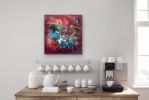 Muddled Berries Abstract by Red * Oil * 18” x 18” * | Oil And Acrylic Painting in Paintings by Strokes by Red - Red (Linda Harrison). Item composed of canvas and synthetic