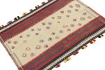 Vintage Persian Kilim in Beige with Multicolor Stripes | Area Rug in Rugs by Rug and Kilim