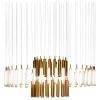 Contemporary "Art-Déco Rainy Day" Chandelier in Handmade Limoges Porcelain | Chandeliers by Beau&Bien