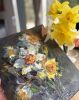 "Daffodils" original palette knife oil painting | Oil And Acrylic Painting in Paintings by OXYPOINT. Item made of wood & canvas compatible with contemporary and mediterranean style