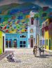 Festive Mexicana Village Mural | Murals by Dan Terry | Taqueria La Mexicana in San Antonio. Item composed of synthetic