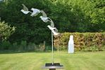flock of birds | Public Sculptures by Jeroen Stok. Item composed of steel