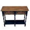 Statement Console Table Inspired by English Cottage Style | Tables by Birds and Gardens Inc. Item made of wood works with eclectic & maximalism & modern style