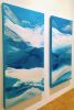 Downward Waves One and Two | Oil And Acrylic Painting in Paintings by Gabrielle Shannon. Item made of canvas with synthetic