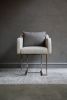 Papillonne Bright Chrome Chair | Accent Chair in Chairs by LAGU. Item made of fabric & metal