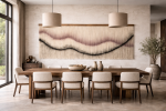 Oversized Wool Wall Hanging – ZORKE 46 | Tapestry in Wall Hangings by Olivia Fiber Art. Item composed of wood and wool in boho or minimalism style