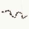 Dune 16 Curve in Metallic Tones Pendant Light | Chandeliers by MOSS Objects. Item made of metal works with contemporary & japandi style