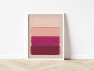 Pink, Magenta and Raspberry Stripe Abstract Art Print | Prints by Emily Keating Snyder. Item compatible with mid century modern and contemporary style