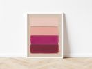 Pink, Magenta and Raspberry Stripe Abstract Art Print | Prints by Emily Keating Snyder. Item composed of paper compatible with minimalism and contemporary style