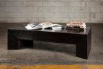 Brutal Black Oak Rectangular Coffee Table | Tables by Aeterna Furniture