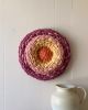 Dusk at the Sea Circular Woven Painting | Tapestry in Wall Hangings by Emily Nicolaides. Item made of fabric & fiber
