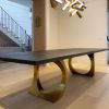 Carbon Black Brass Halo Table | Dining Table in Tables by YJ Interiors. Item composed of brass in contemporary or eclectic & maximalism style