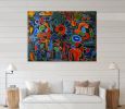 Enchanted Music | Oil And Acrylic Painting in Paintings by Nathalie D Gribinski. Item made of canvas compatible with mid century modern and contemporary style