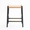 Saddle Counter Stool with Danish Cord Seat | Chairs by Christopher Solar Design. Item made of oak wood works with mid century modern & contemporary style