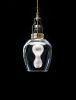 Blown glass/crystal inserts #44 Triplets | Pendants by Vitro Lighting Designs. Item composed of bronze & glass compatible with mid century modern style