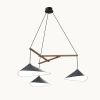 Emily Group of Three Pendant Light – Anthracite Semi-Matte | Chandeliers by MOSS Objects. Item composed of oak wood & steel compatible with contemporary and modern style