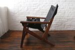 Fuugs Sling Chair | Accent Chair in Chairs by Fuugs. Item made of oak wood with canvas works with mid century modern & contemporary style