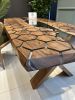 Conference table, Kitchen dining table, Honeycomb Epoxy Tabl | Tables by Brave Wood. Item made of wood compatible with modern and rustic style