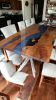 epoxy dining table, black epoxy table, epoxy table | Tables by Innovative Home Decors. Item made of wood compatible with country & farmhouse and art deco style