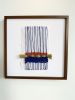 Bauhaus Framed Fiber Art | Tapestry in Wall Hangings by Sarah Lawrence | Soundwoven Goods in Minneapolis. Item composed of bamboo & paper compatible with minimalism and mid century modern style