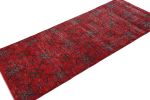 Vintage Zeki Müren Runner in Red with Blue Geometric Pattern | Area Rug in Rugs by Rug and Kilim