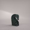 "Metis" Horse sculpture in Alpi Green Marble | Sculptures by Carcino Design. Item composed of marble in minimalism or contemporary style