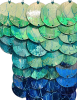 AQUA | Disk Wall Art | Horizontal Wall Hanging | Wall Sculpture in Wall Hangings by Nadia Fairlamb Art. Item made of birch wood & metal compatible with minimalism and coastal style