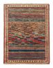 Vintage Gabbeh Tribal Rug in Polychromatic Abstract Pattern | Area Rug in Rugs by Rug and Kilim