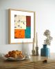 Scooch Over, Original acrylic on paper | Mixed Media in Paintings by JD Logan Fine Art. Item composed of birch wood and paper in minimalism or contemporary style