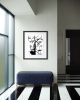 Post Op - Black and White Abstract Faces - Giclee Print | Prints in Paintings by Amy Straley. Item composed of paper in minimalism or mid century modern style