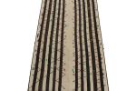Vintage Persian Kilim in Beige with Black Stripes, Panel | Area Rug in Rugs by Rug and Kilim