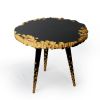 Moon Side Table — Yakisugi Wood & Cork | Gobi | Tables by Gabor Gobi. Item composed of wood