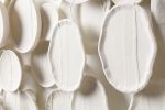 Art de la Table - Composition in white porcelain | Wall Sculpture in Wall Hangings by Studio DeSimoneWayland. Item made of birch wood with ceramic works with boho & contemporary style