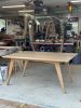 Modern Splayed Leg Dining Table | Tables by Coffey Custom Builds. Item made of oak wood works with mid century modern & contemporary style