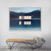 "Night" I Modern Landscape Painting | Oil And Acrylic Painting in Paintings by ART + ALCHEMY By Nicolette Atelier. Item composed of wood & canvas compatible with minimalism and country & farmhouse style