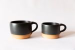 Black Modern Coffee Mug | Drinkware by Tina Fossella Pottery. Item made of stoneware