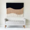 “Layered Waves” | Tapestry in Wall Hangings by Vita Boheme Studio. Item made of wood with cotton